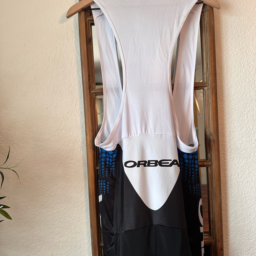 Orbea Cycling Bib Tights XXXL Black Blue Padded Bib Pants - Picture 3 of 6
